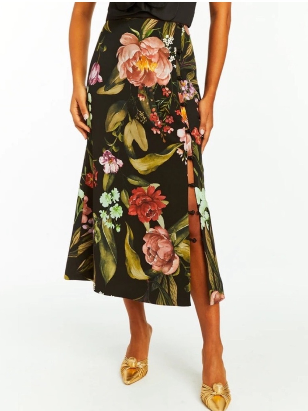 NWT Mestiza New York
Althea Crepe Floral Print Midi A-Line Skirt